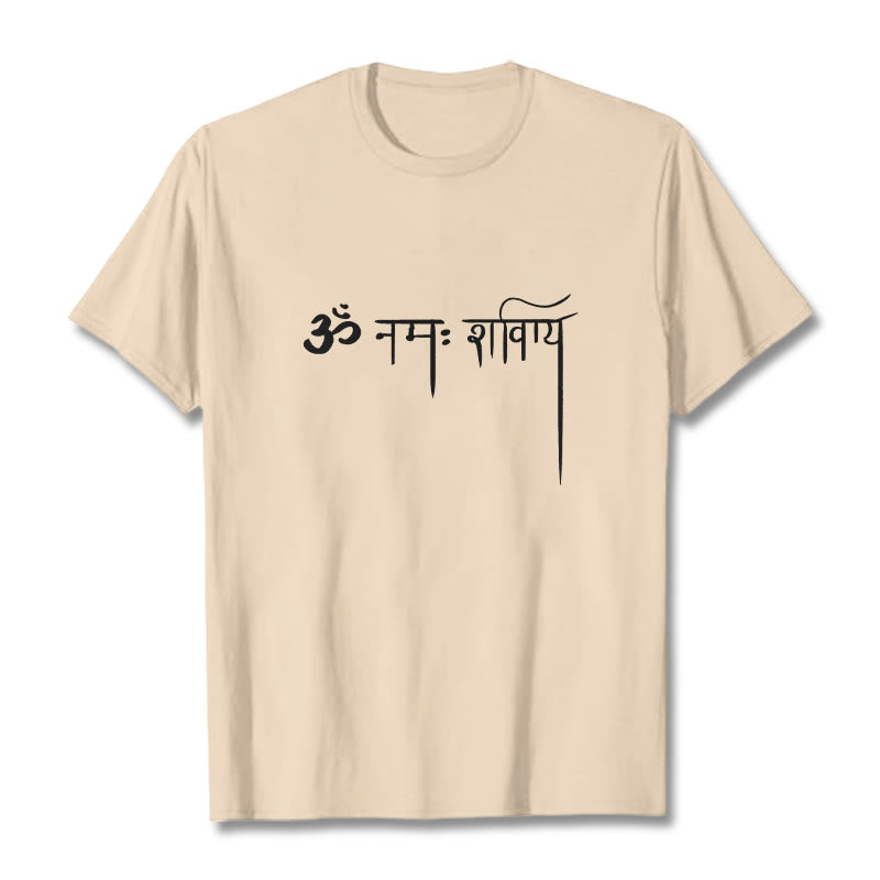 Buddha Stones Sanskrit Namah Shivaya Tee T-shirt - Bisque - 2XL - image 8