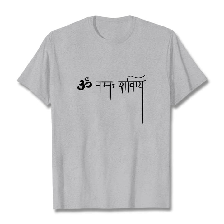 Buddha Stones Sanskrit Namah Shivaya Tee T-shirt - LightGrey - 2XL - image 19