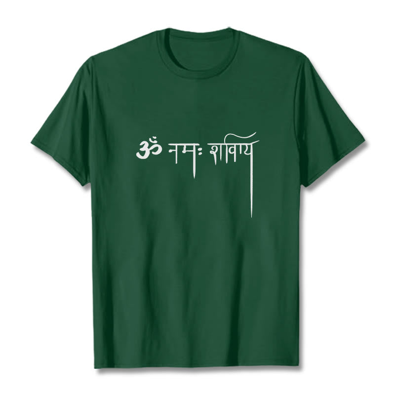 Buddha Stones Sanskrit Namah Shivaya Tee T-shirt - ForestGreen - 2XL - image 10