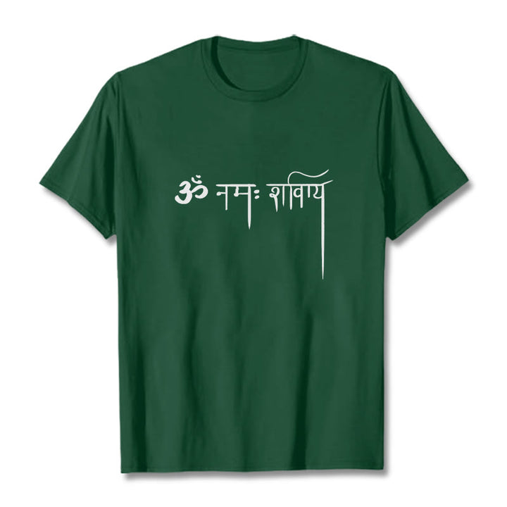 Buddha Stones Sanskrit Namah Shivaya Tee T-shirt - ForestGreen - 2XL - image 10