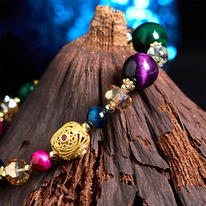 Buddha Stones Natural Colored Tiger Eye Stone Weight Balance Bracelet - image 3