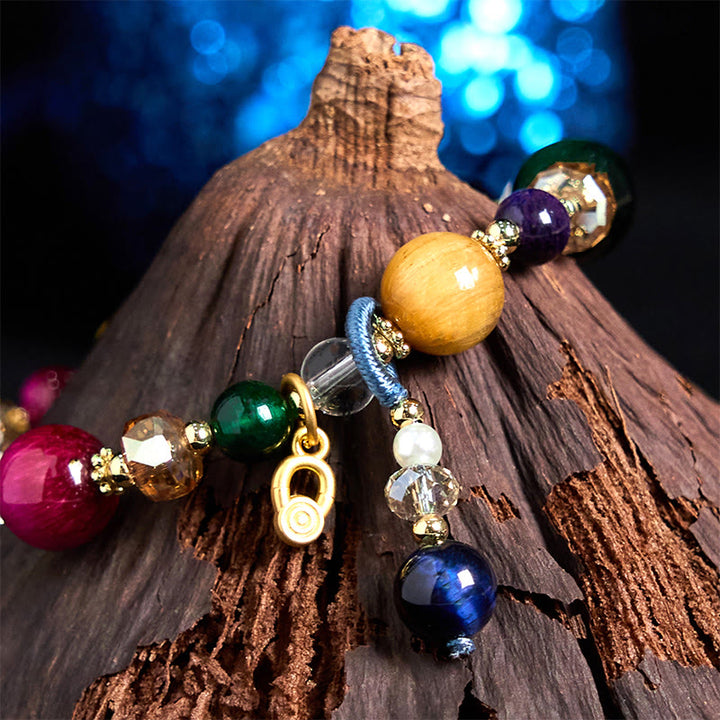 Buddha Stones Natural Colored Tiger Eye Stone Weight Balance Bracelet - image 2