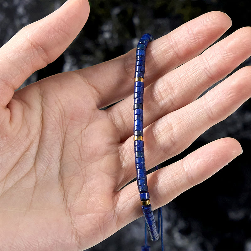 Buddha Stones Natural Lazurite Spacer Bead Positive Balance Bracelet - image 4
