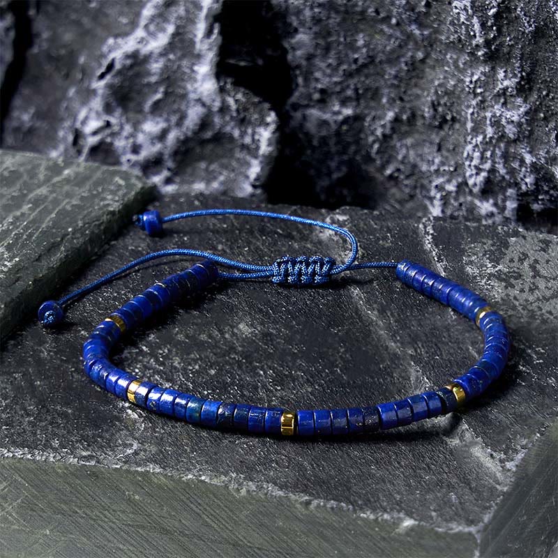 Buddha Stones Natural Lazurite Spacer Bead Positive Balance Bracelet - image 1
