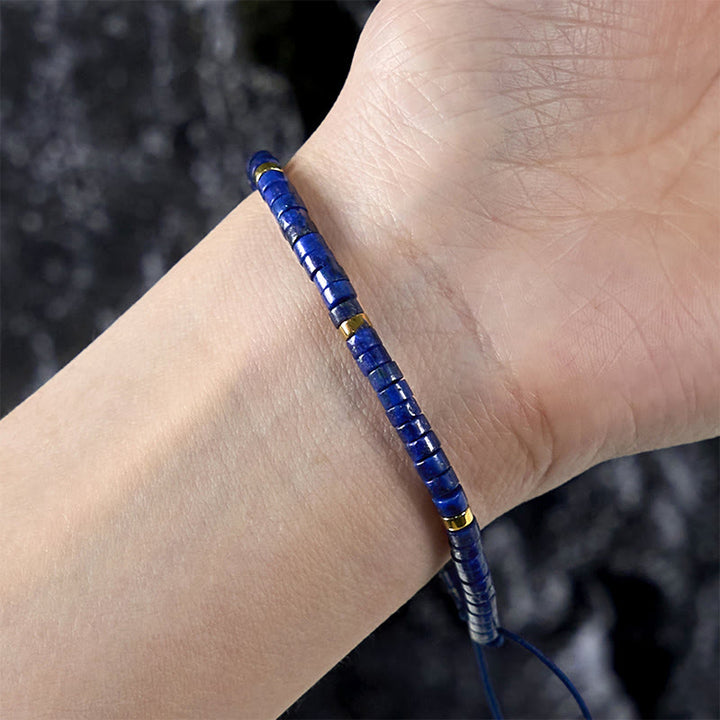 Buddha Stones Natural Lazurite Spacer Bead Positive Balance Bracelet - image 3