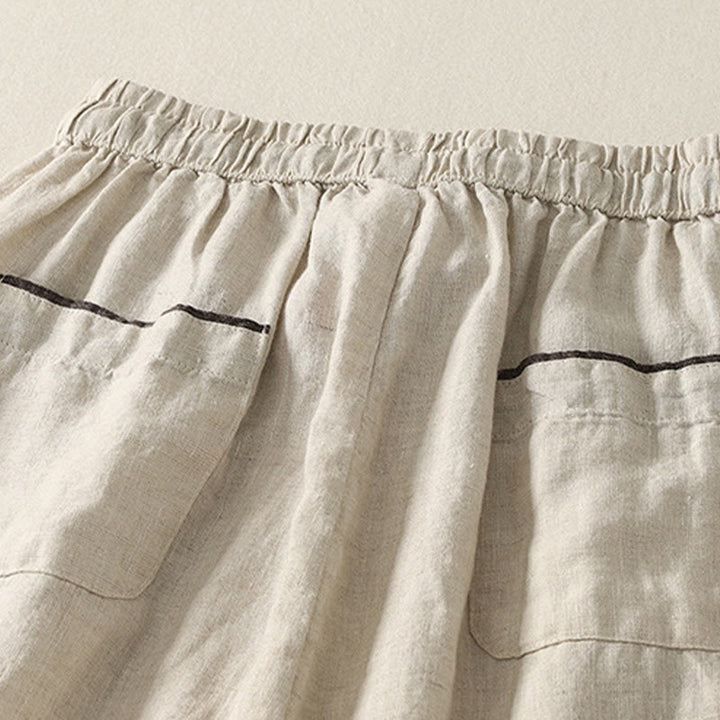 Buddha Stones Summer Casual Pure Color Drawstring Women's Harem Pants With Pockets - image 4