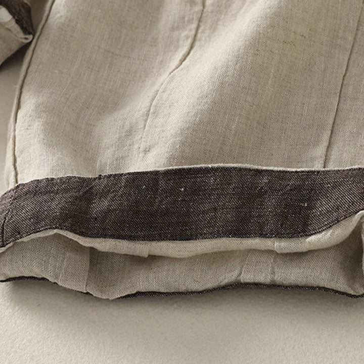 Buddha Stones Summer Casual Pure Color Drawstring 9 Length Cotton Linen Women's Harem Pants With Pockets - image 8