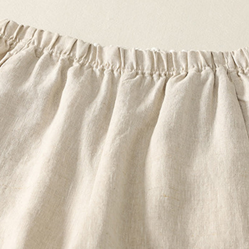 Buddha Stones Daily Plain Simple Design Cotton Linen Women's Pants With Pockets - image 2