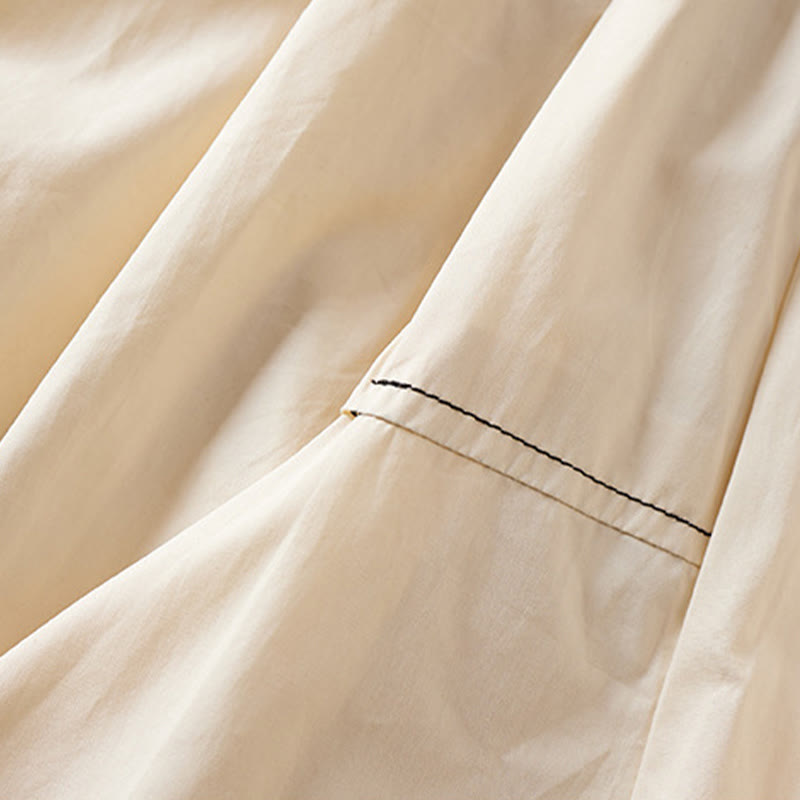 Buddha Stones Summer Casual Irregular Design Women's Cotton Skirt With Pockets - image 3