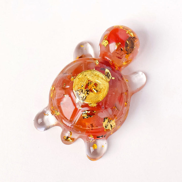 Buddha Stones Small Various Crystal Green Aventurine Amethyst Turtle Copper Coins Luck Home Decoration - Red Agate 5*3cm - image 8