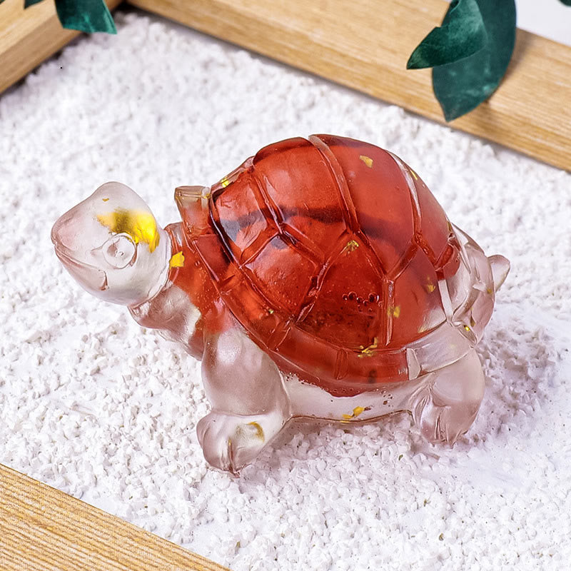 Buddha Stones Various Stone Citrine Green Aventurine Amethyst Mini Turtle Prosperity Home Decoration - Red Jasper 5*3*2.7cm - image 13