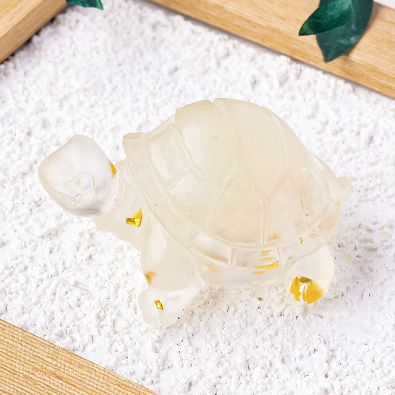 Buddha Stones Various Stone Citrine Green Aventurine Amethyst Mini Turtle Prosperity Home Decoration - Citrine 5*3*2.7cm - image 16
