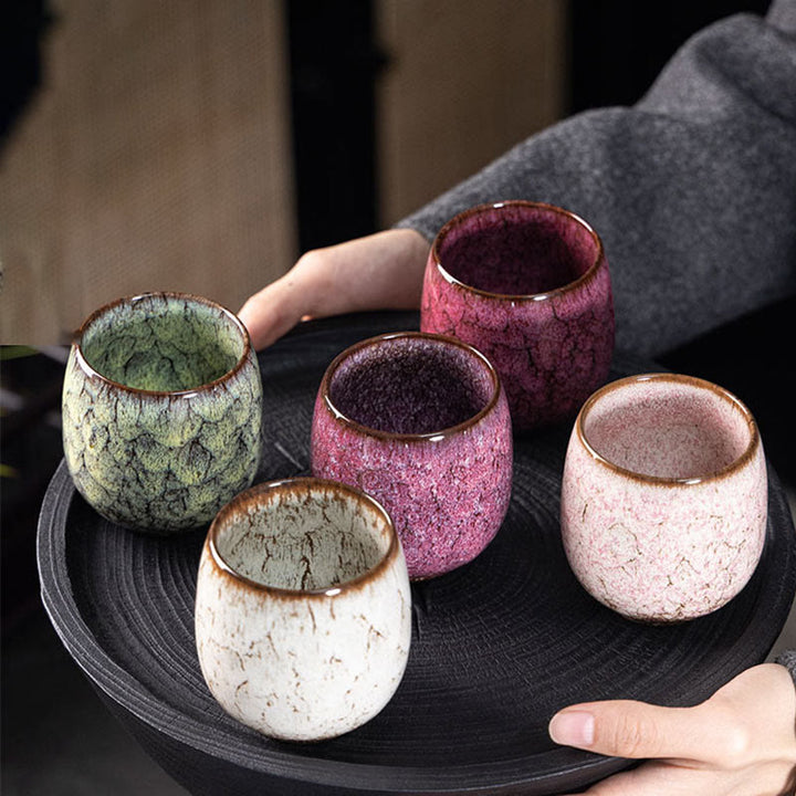 Buddha Stones Handmade Small Chinese Jianzhan Kiln Change Ceramic Teacup Kung Fu Tea Cup 150ml - image 0