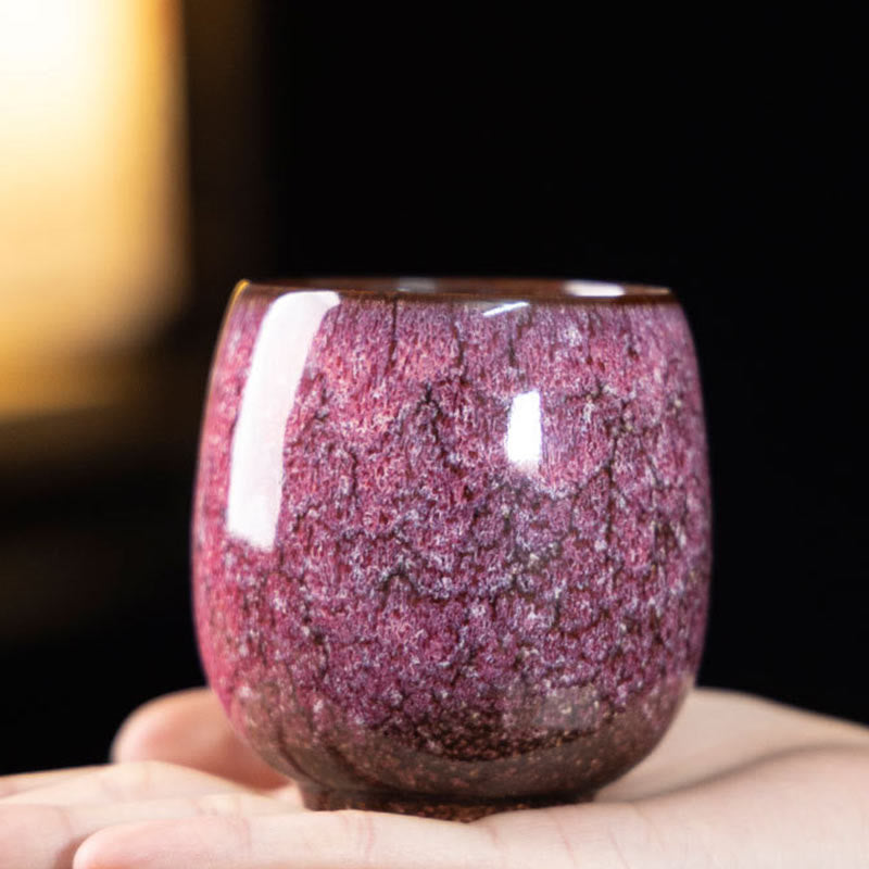 Buddha Stones Handmade Small Chinese Jianzhan Kiln Change Ceramic Teacup Kung Fu Tea Cup 150ml - image 10