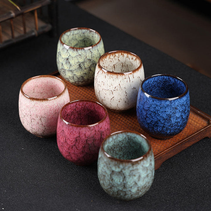 Buddha Stones Handmade Small Chinese Jianzhan Kiln Change Ceramic Teacup Kung Fu Tea Cup 150ml - image 18