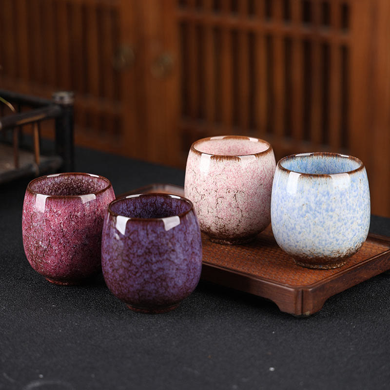 Buddha Stones Handmade Small Chinese Jianzhan Kiln Change Ceramic Teacup Kung Fu Tea Cup 150ml - image 20