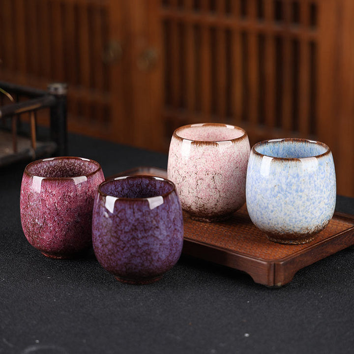 Buddha Stones Handmade Small Chinese Jianzhan Kiln Change Ceramic Teacup Kung Fu Tea Cup 150ml - image 20