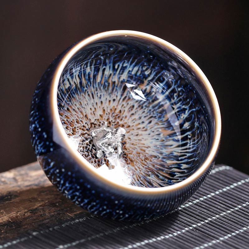 Buddha Stones Handmade Chinese Jianzhan Koi Fish Lotus Dragon Phoenix 12 Chinese Zodiac Ceramic Teacup Kung Fu Tea Cup 70ml - Monkey 7.2cm*4.2cm*70ml - image 23