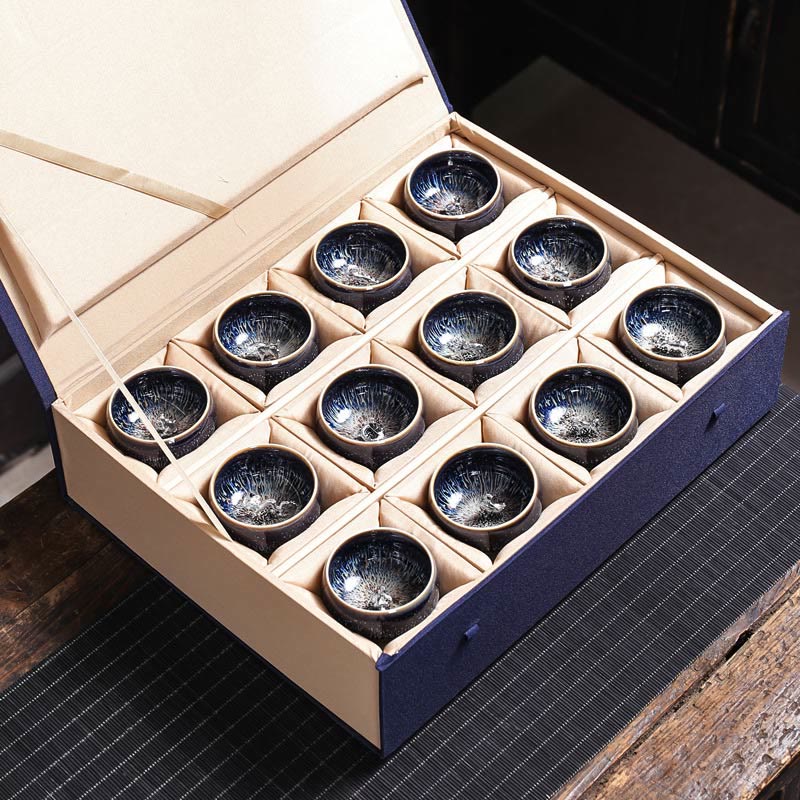 Buddha Stones Handmade Chinese Jianzhan Koi Fish Lotus Dragon Phoenix 12 Chinese Zodiac Ceramic Teacup Kung Fu Tea Cup 70ml - 12 Zodiac Gift Box - image 27