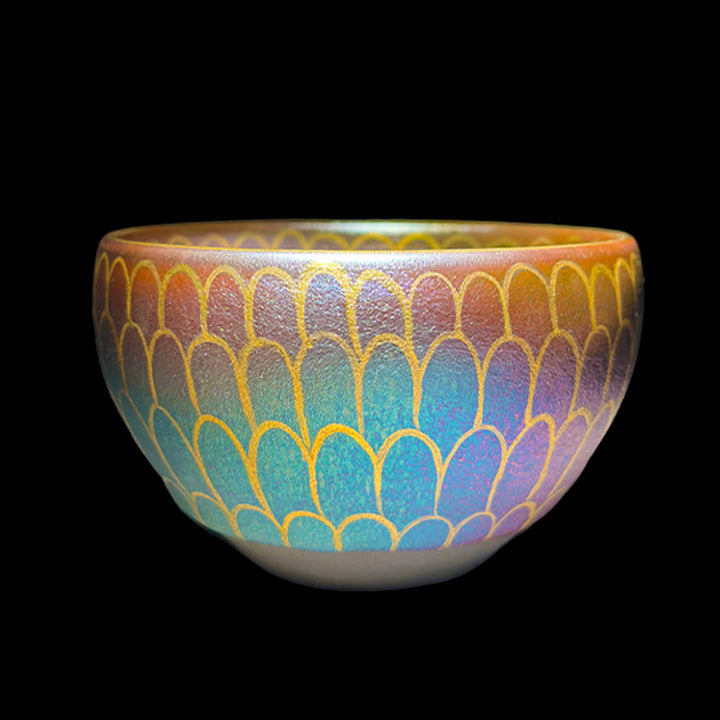 Buddha Stones Handmade Chinese Jianzhan Lotus Flower Pattern Ceramic Teacup Kung Fu Tea Cup 150ml - image 7