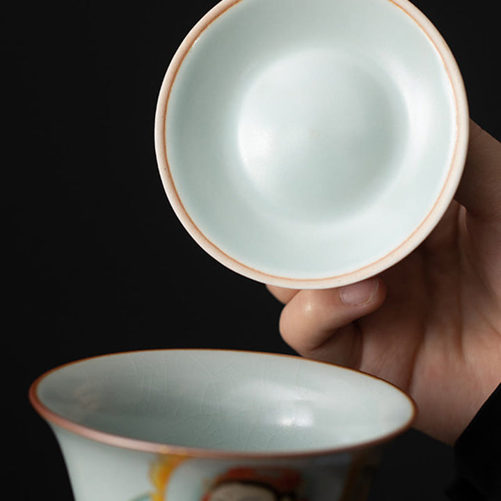 Buddha Stones Thangka Dragon Buddhas Dunhuang Ceramic Gaiwan Sancai Kung Fu Tea Cup And Saucer With Lid Gift Box 180ml - image 21