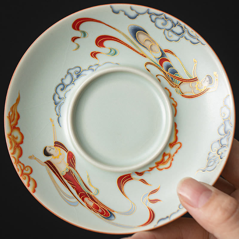 Buddha Stones Thangka Dragon Buddhas Dunhuang Ceramic Gaiwan Sancai Kung Fu Tea Cup And Saucer With Lid Gift Box 180ml - image 22