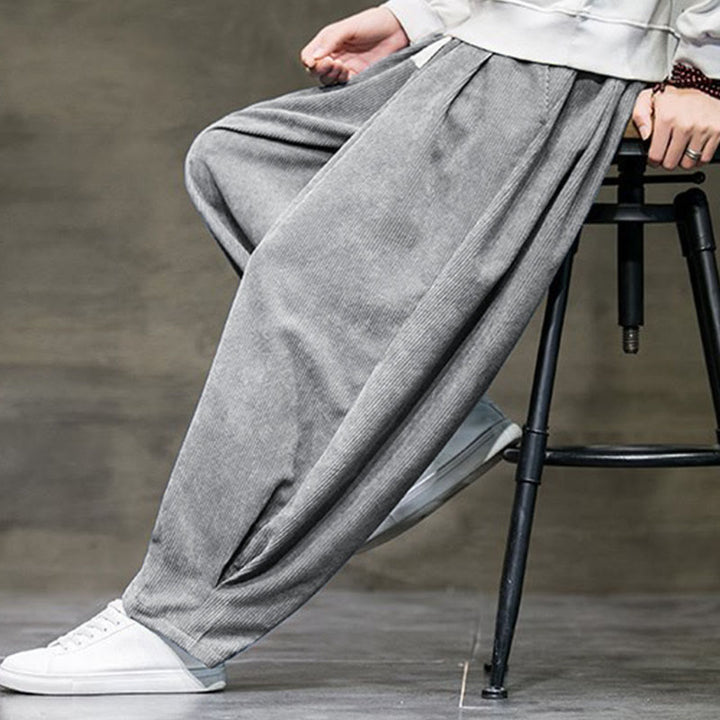 Buddha Stones Casual Plain Cotton Bloomer Men's Pants With Pockets - image 14