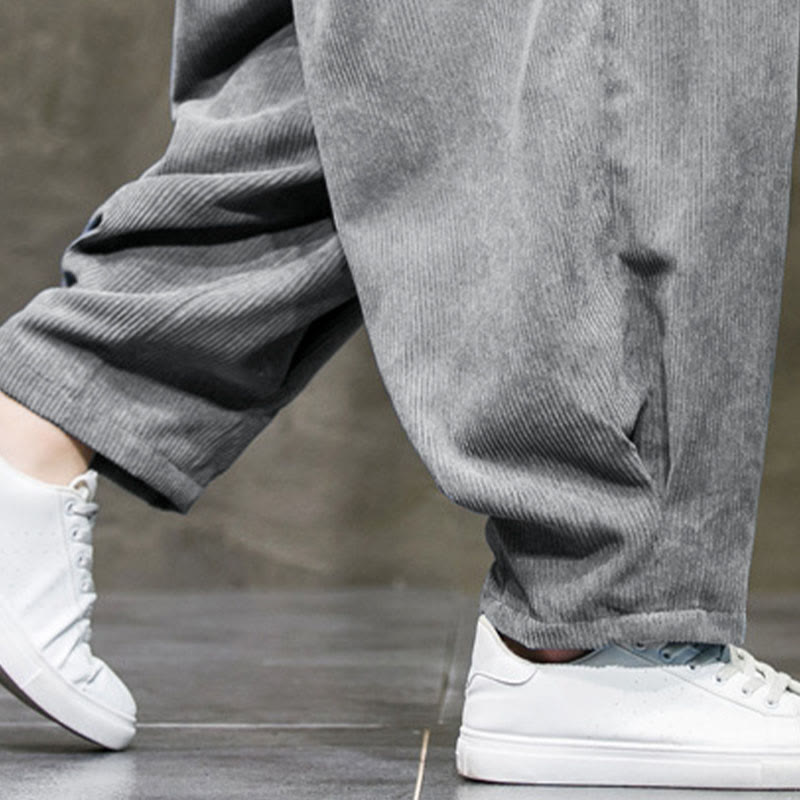 Buddha Stones Casual Plain Cotton Bloomer Men's Pants With Pockets - image 18