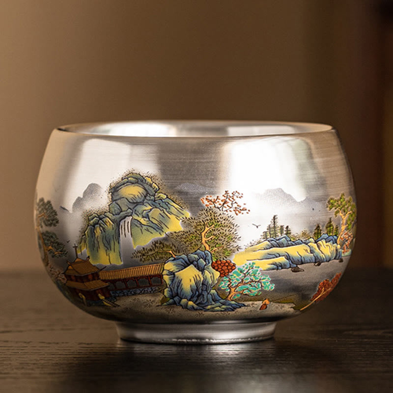 Buddha Stones Fish Lotus Seaweed Valley Mountains Pine Tree Dragon Teacup Kung Fu Tea Cup With Gift Box - image 30