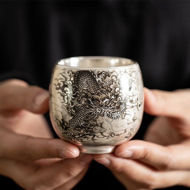 Buddha Stones Fish Lotus Seaweed Valley Mountains Pine Tree Dragon Teacup Kung Fu Tea Cup With Gift Box - image 36