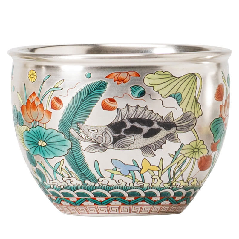 Buddha Stones Fish Lotus Seaweed Valley Mountains Pine Tree Dragon Teacup Kung Fu Tea Cup With Gift Box - image 16