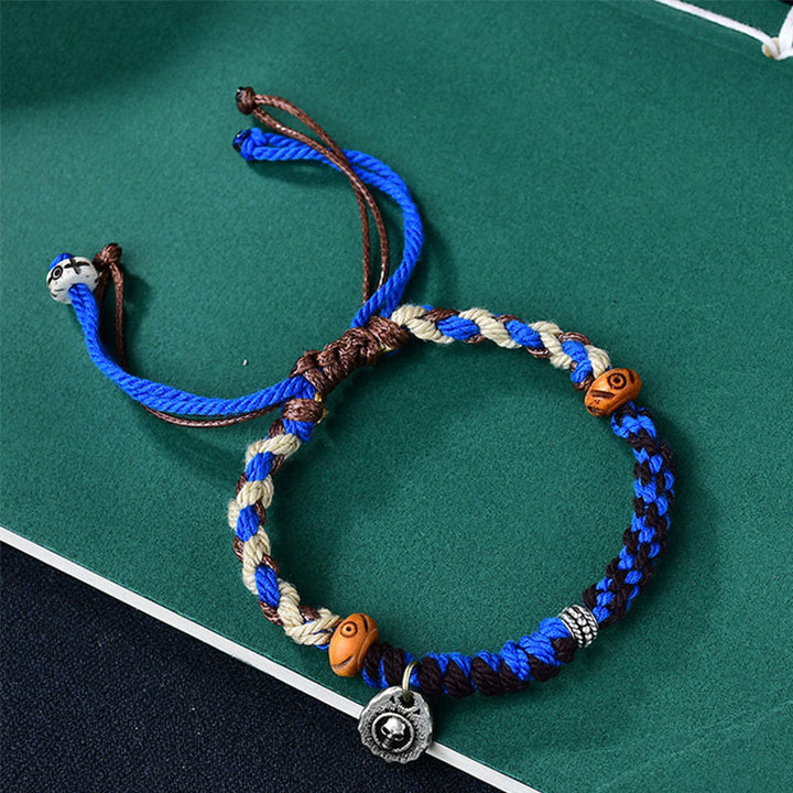 Buddha Stones Tibetan Hand-woven Garuda String Luck Bracelet - Blue-Wrist Circumference: 13-18cm(Adjustable) - image 7