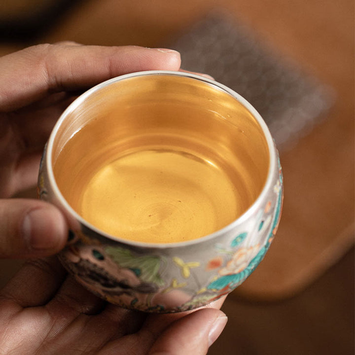 Buddha Stones Fish Lotus Seaweed Valley Mountains Pine Tree Dragon Teacup Kung Fu Tea Cup With Gift Box - image 12
