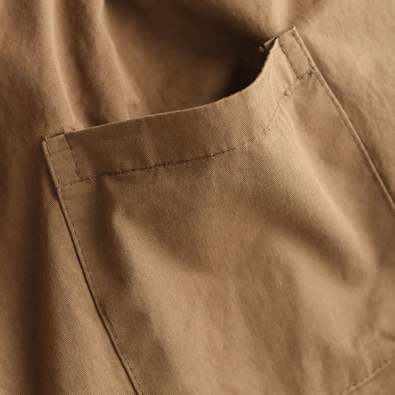 Buddha Stones Casual Plain Patched Cuff Design Women's Cotton Harem Pants With Pockets - image 4