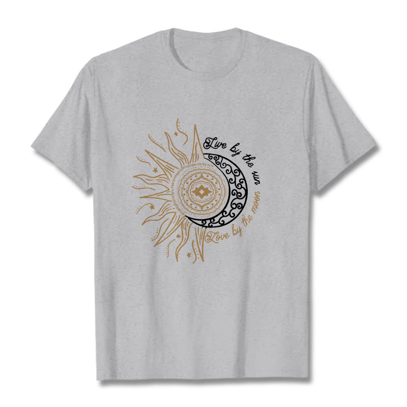 Buddha Stones Live By The Sun Love By The Moon Tee T-shirt - LightGrey - 2XL - image 19