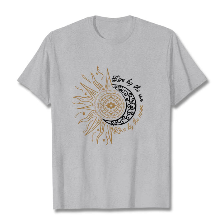 Buddha Stones Live By The Sun Love By The Moon Tee T-shirt - LightGrey - 2XL - image 19