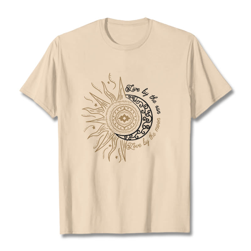 Buddha Stones Live By The Sun Love By The Moon Tee T-shirt - Bisque - 2XL - image 8