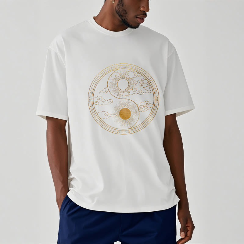 Buddha Stones Yin Yang Sun Auspicious Clouds Tee T-shirt - image 8