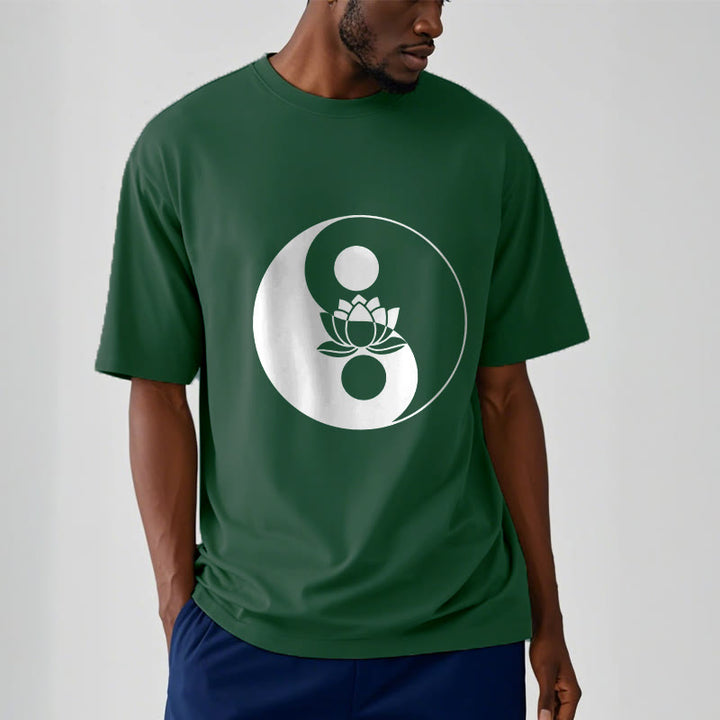 Buddha Stones Yin Yang Lotus Flower Tee T-shirt - image 11