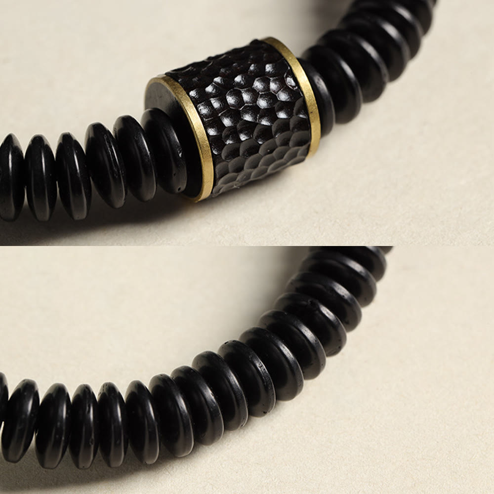 Buddha Stones Tibetan Coconut Shell Auspicious Clouds Positive Bracelet - image 12