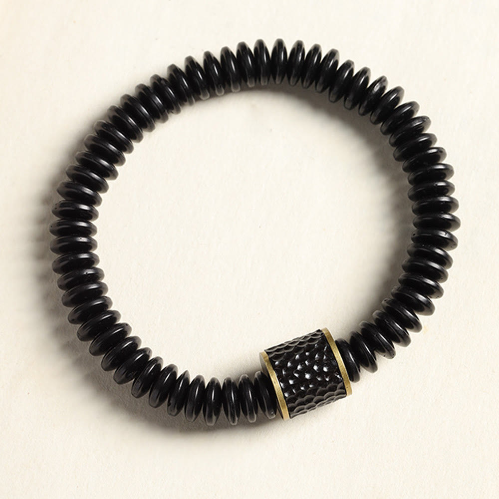 Buddha Stones Tibetan Coconut Shell Auspicious Clouds Positive Bracelet - image 10