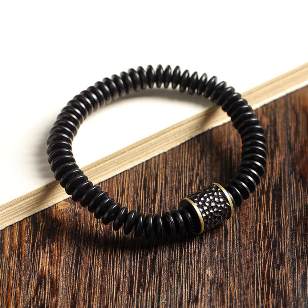 Buddha Stones Tibetan Coconut Shell Auspicious Clouds Positive Bracelet - Regular(Wrist Circumference: 14-16cm) - image 9
