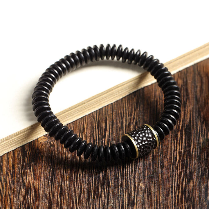 Buddha Stones Tibetan Coconut Shell Auspicious Clouds Positive Bracelet - Regular(Wrist Circumference: 14-16cm) - image 9