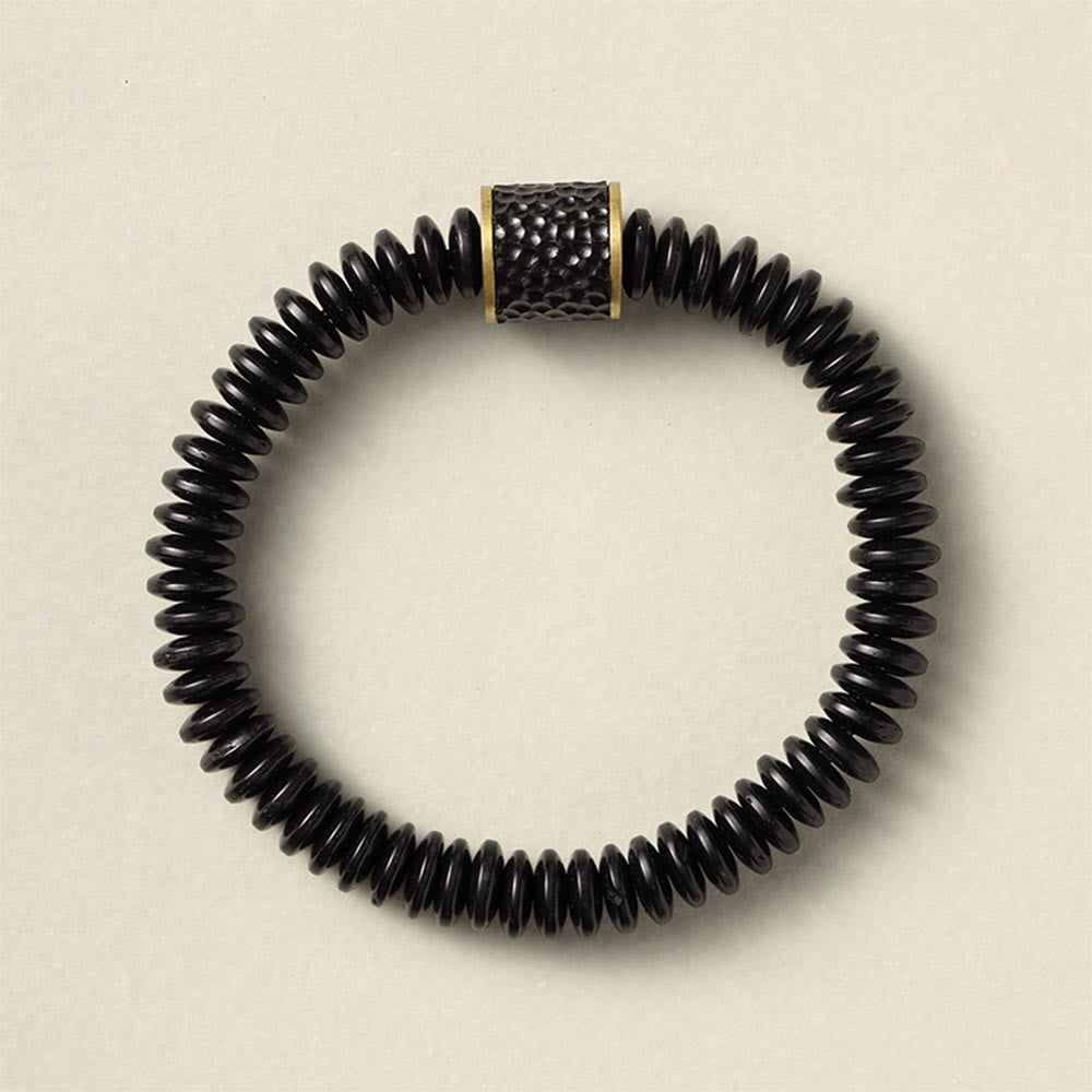 Buddha Stones Tibetan Coconut Shell Auspicious Clouds Positive Bracelet - image 11