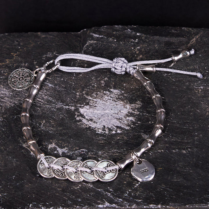 Buddha Stones Five Emperor Coins Mountain Ghosts Spend Money Bracelet - image 3