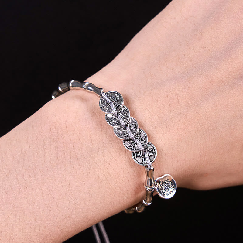 Buddha Stones Five Emperor Coins Mountain Ghosts Spend Money Bracelet - image 4