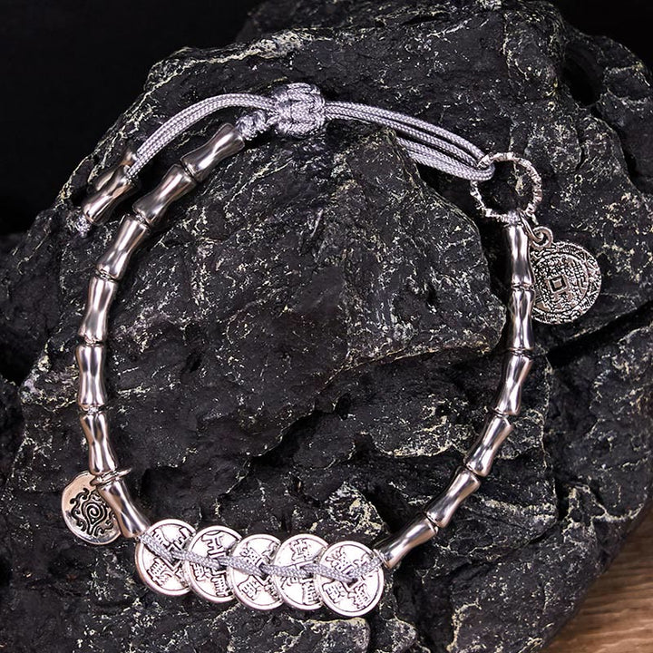 Buddha Stones Five Emperor Coins Mountain Ghosts Spend Money Bracelet - image 2