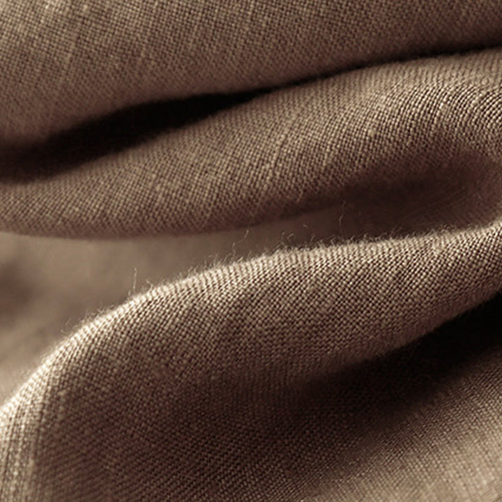 Buddha Stones Summer Plain Casual 7-8 Length Lace-up Women's Cotton Linen Harem Pants With Pockets - image 9