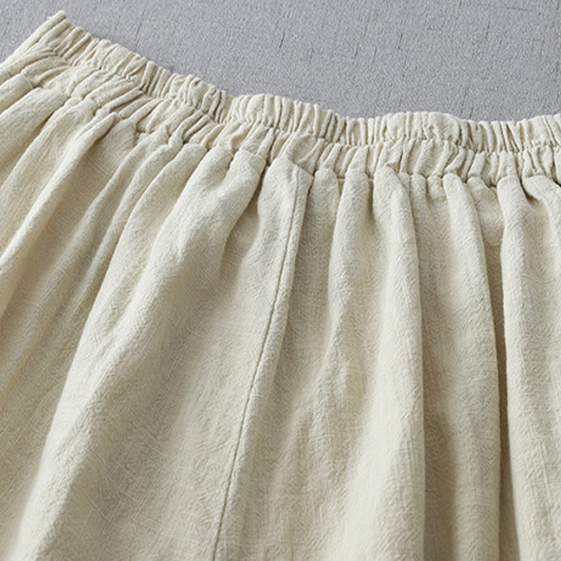 Buddha Stones Casual Plain Loose 7-8 Length Women's Polyester Wide Leg Pants With Pockets - image 8