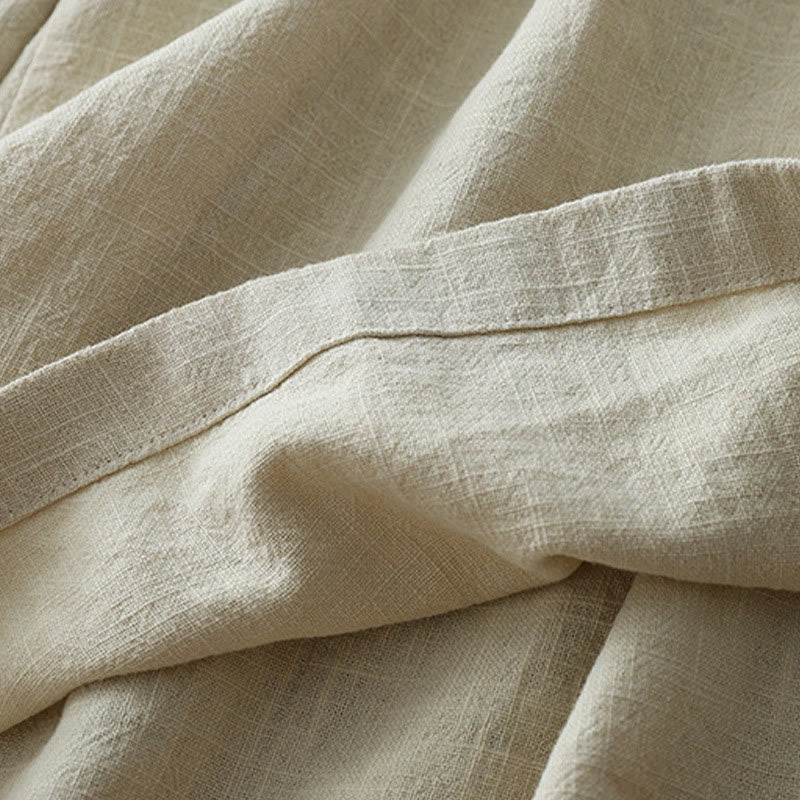 Buddha Stones Casual Plain Loose 7-8 Length Women's Polyester Wide Leg Pants With Pockets - image 4